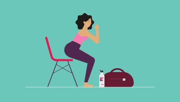 The squat back strengthening exercise